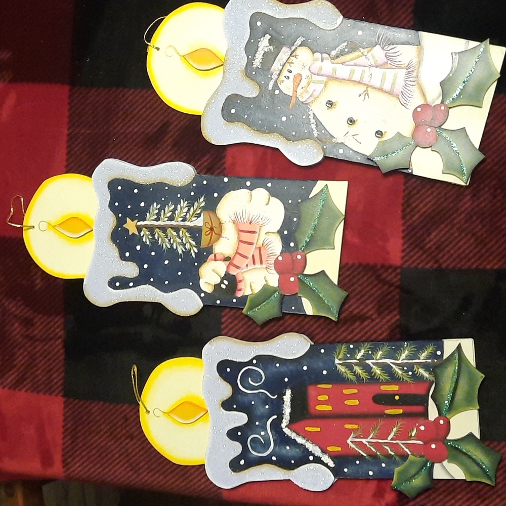 Wooden Hand-Painted Holiday Decor (Not A Set)